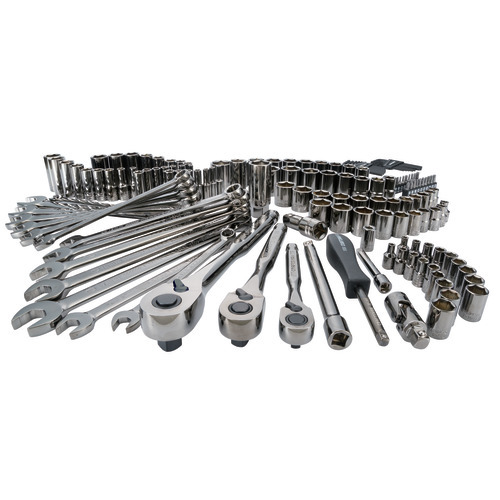 150 PC. GUNMETAL CHROME MECHANICS TOOL SET