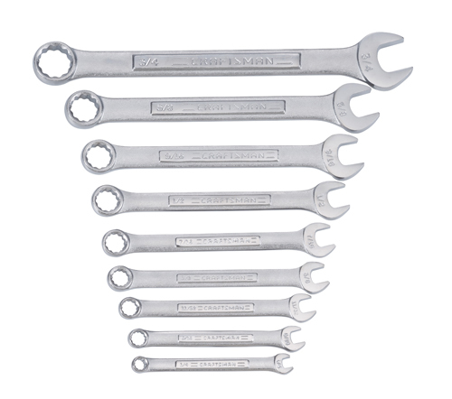 9 PC. SAE WRENCH SET